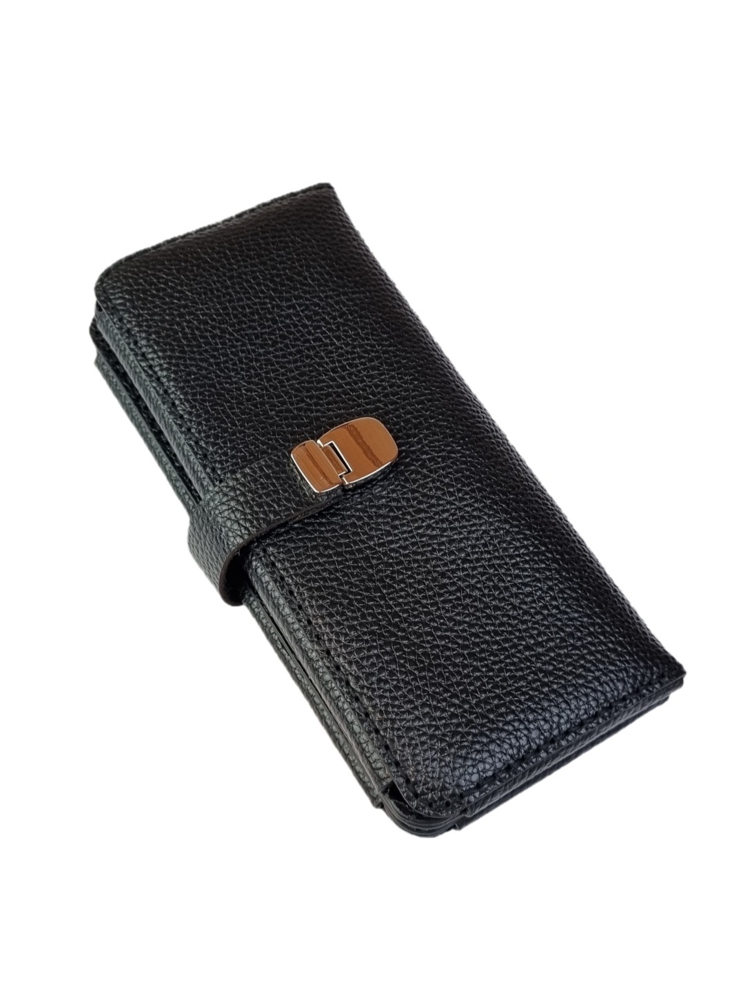 کیف کتی/ قفل مگنتی/ با دو جیب گوشی موبایل/ چرم طبیعی گاوی اعلای تبریز/ مشکی/ زنانه/ مردانه/ جِی چرم تبریز